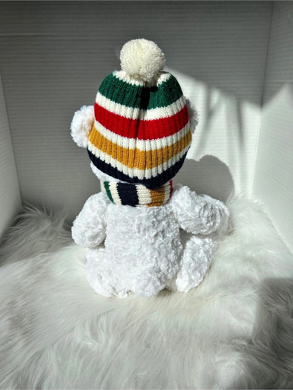Hudson's Bay Company Striped Holiday Bear Plush - Picture 6 of 6